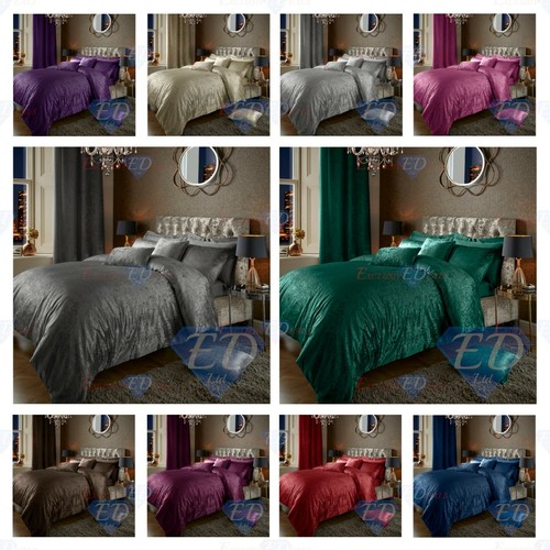 Crushed velvet duvet quilt - crushed,