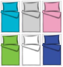 Kinderbettwäsche Uni 100%