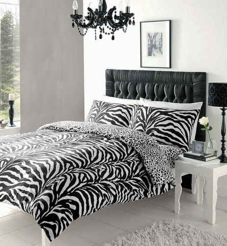 Zebra weiss schwarz bettbezug - zebra,